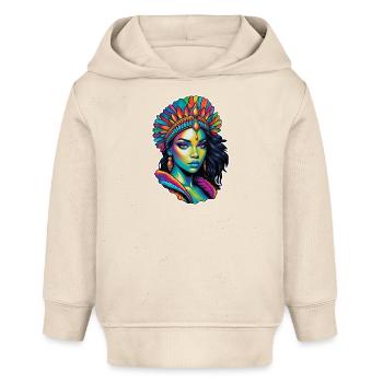 Afro Frau - Schönheit - Baby Organic Hoodie Baby Cruiser von Stanley/Stella - Natur - Vorne