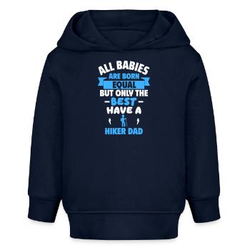 Baby,Papa Wanderer,Geburtsgeschenk,Vatertag - Baby Organic Hoodie Baby Cruiser von Stanley/Stella - Navy - Vorne