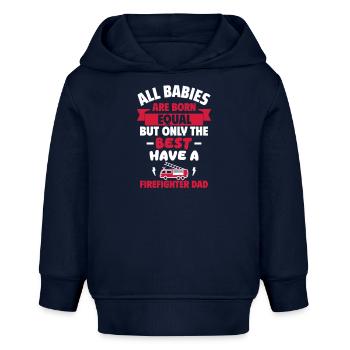 Baby,Papa Feuerwehrmann,Geburtsgeschenk,Vatertag - Baby Organic Hoodie Baby Cruiser von Stanley/Stella - Navy - Vorne