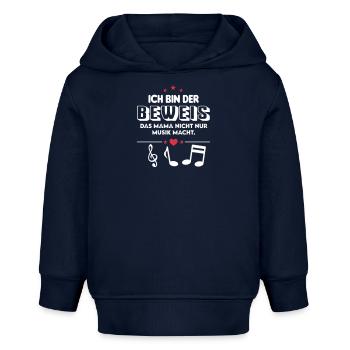 Beweis Mama Musik Music Noten Baby Säugling - Baby Organic Hoodie Baby Cruiser von Stanley/Stella - Navy - Vorne