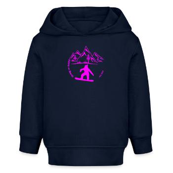 Girlz on Boardz - Baby Organic Hoodie Baby Cruiser von Stanley/Stella - Navy - Vorne