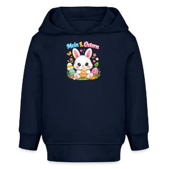 Mein 1. Ostern Baby Osterhase süß - Baby Organic Hoodie Baby Cruiser von Stanley/Stella - Navy - Vorne