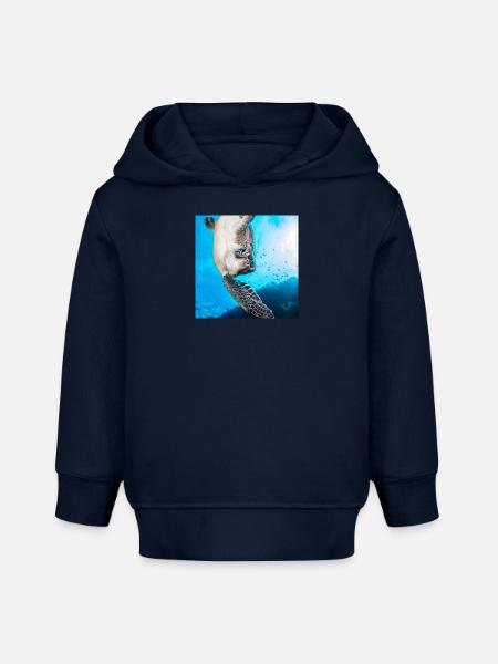 Schildkröte - Baby Organic Hoodie Baby Cruiser von Stanley/Stella - Navy