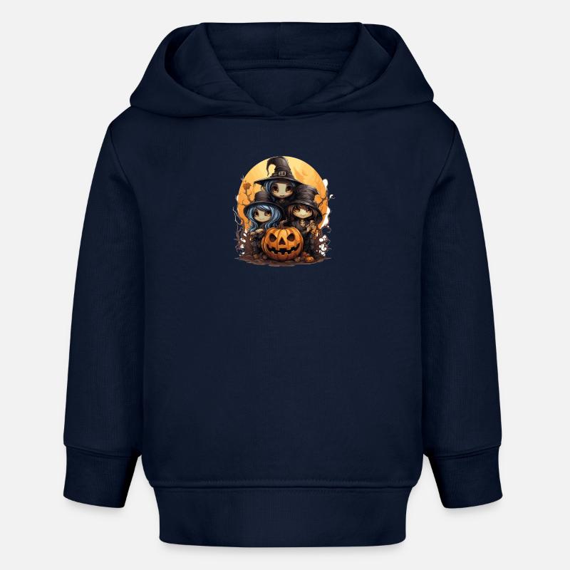 Sorcière 9 - Sweat à capuche bébé bio Stanley/Stella - bleu marine