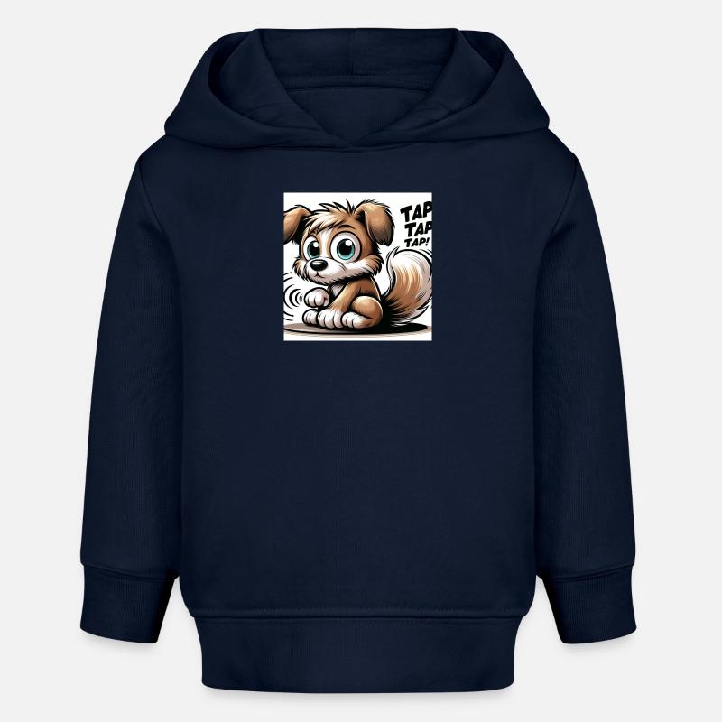 Moustaches de claquettes - Sweat à capuche bébé bio Stanley/Stella - bleu marine