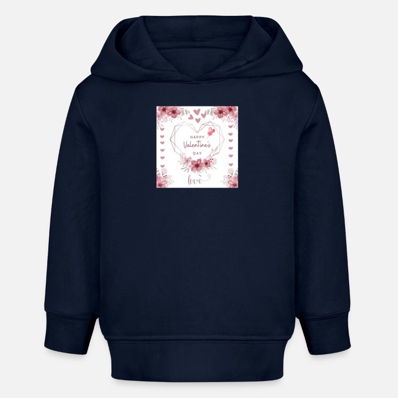 La Saint-Valentin - Sweat à capuche bébé bio Stanley/Stella - bleu marine