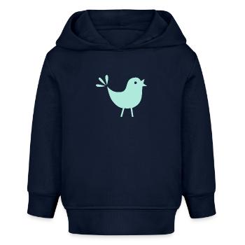 Kleiner Vogel mint türkis - Baby Organic Hoodie Baby Cruiser von Stanley/Stella - Navy - Vorne