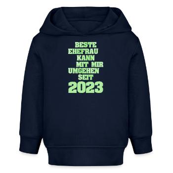 Ehe 2023 - Baby Organic Hoodie Baby Cruiser von Stanley/Stella - Navy - Vorne