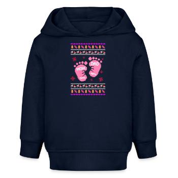 Ugly Christmas für die Tochter - Baby Organic Hoodie Baby Cruiser von Stanley/Stella - Navy - Vorne