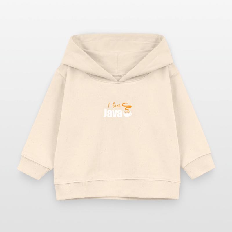 J'aime Java Sweat à capuche bébé bio Stanley/Stella