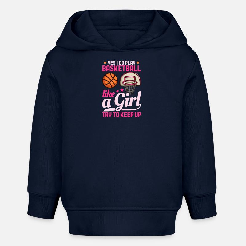 Basket-ball - Sweat à capuche bébé bio Stanley/Stella - bleu marine