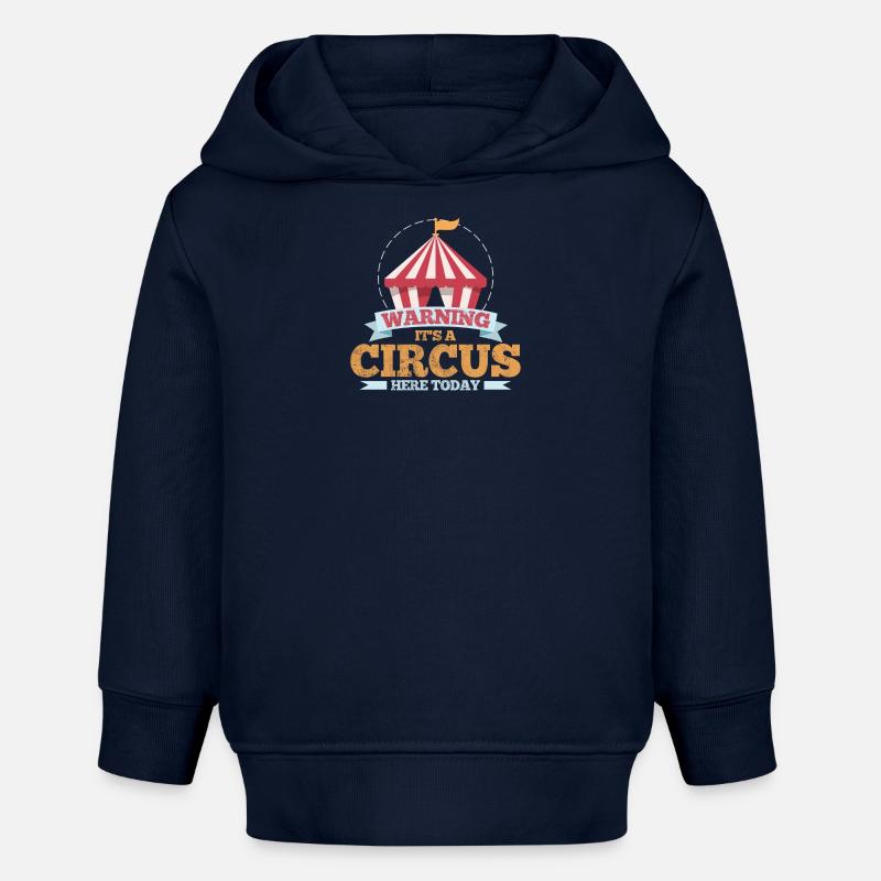 Cirque - Sweat à capuche bébé bio Stanley/Stella - bleu marine