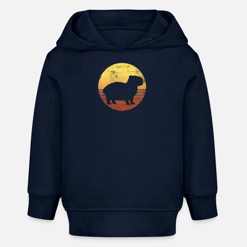 Capybara Vintage - Sweat à capuche bébé bio Stanley/Stella - bleu marine