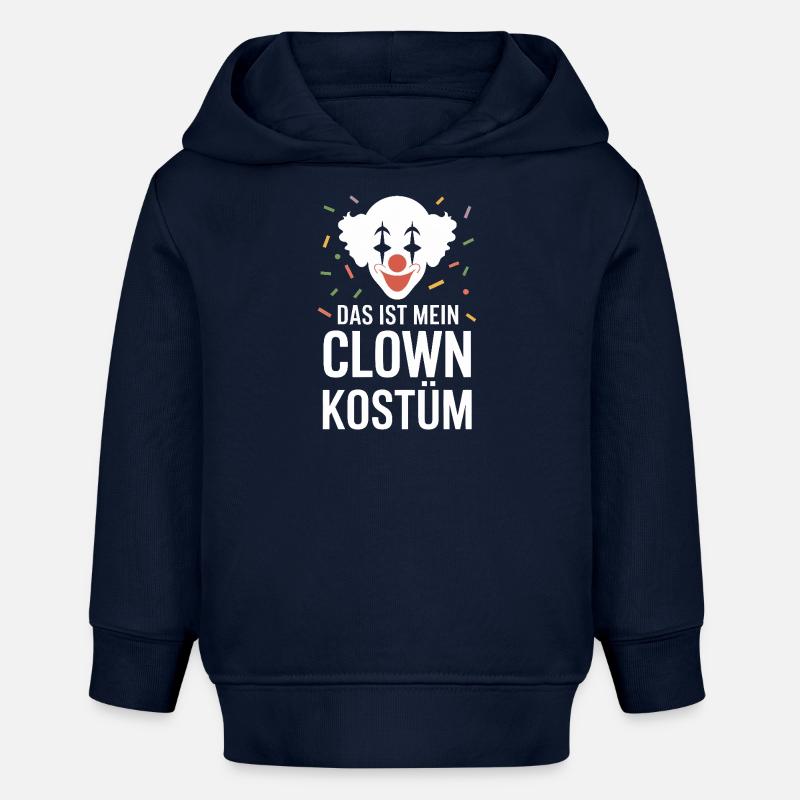 C’est mon costume de clown - Carnaval Carnaval - Sweat à capuche bébé bio Stanley/Stella - bleu marine