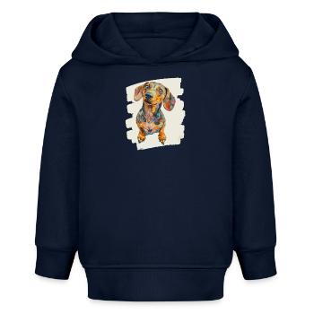 Dackel - Baby Organic Hoodie Baby Cruiser von Stanley/Stella - Navy - Vorne