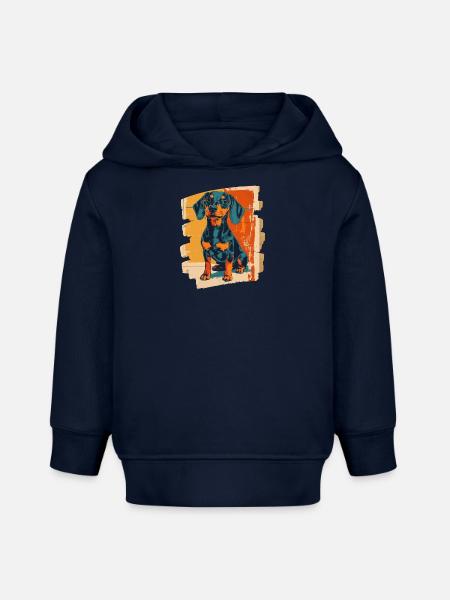 Dackel Dachshund - Baby Organic Hoodie Baby Cruiser von Stanley/Stella - Navy