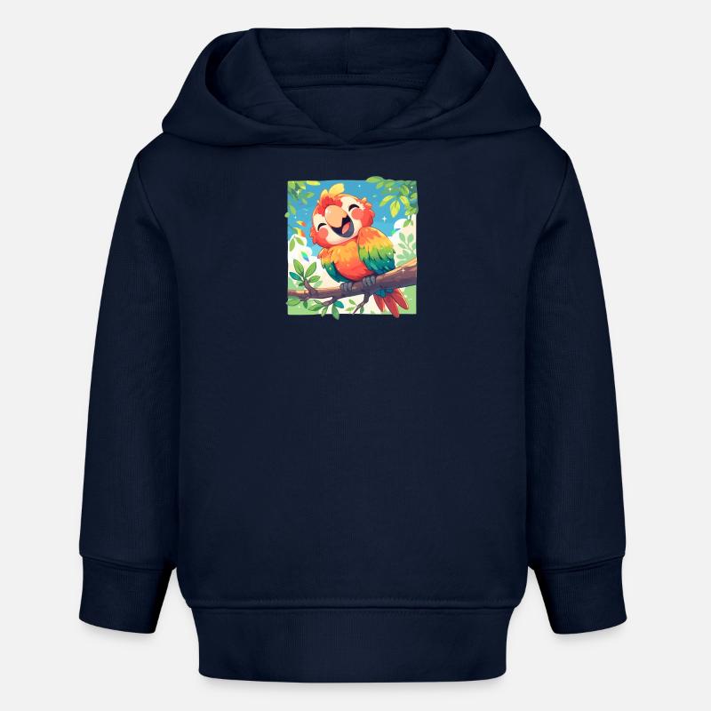 L’ère de l’ara - Sweat à capuche bébé bio Stanley/Stella - bleu marine