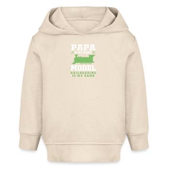 Model Railway Model Making Model Maker - Baby Organic Hoodie by Stanley/Stella - soft Ecru - Front
