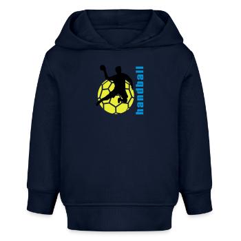 handball - Sweat à capuche bébé bio Stanley/Stella - bleu marine - Devant