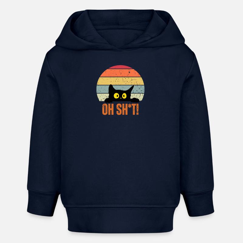 Chat choquant - Sweat à capuche bébé bio Stanley/Stella - bleu marine