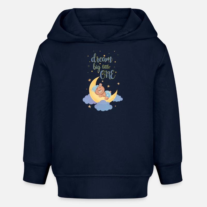 Rêvez grand, petit. - Sweat à capuche bébé bio Stanley/Stella - bleu marine