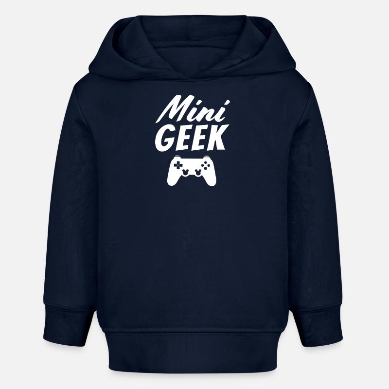 Geek Junior - Sweat à capuche bébé bio Stanley/Stella - bleu marine