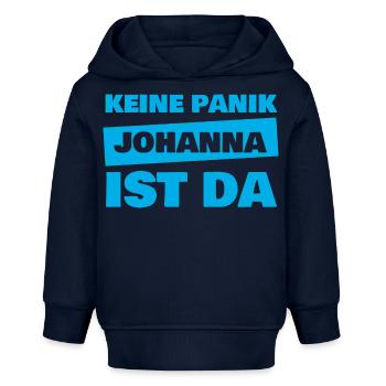 Prénom Johanna - Sweat à capuche bébé bio Stanley/Stella - bleu marine - Devant