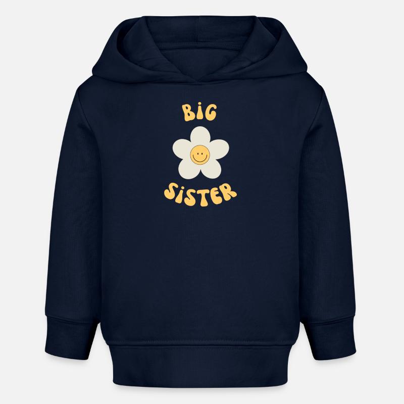 Grande Sœur - Sweat à capuche bébé bio Stanley/Stella - bleu marine