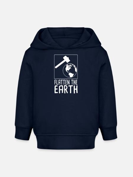 Flatten The Earth - Baby Organic Hoodie Baby Cruiser von Stanley/Stella - Navy