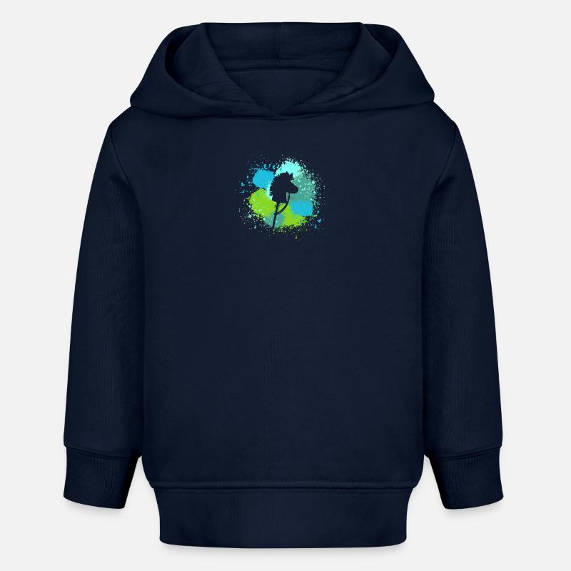 Hobby Cheval Hobby Horsing - Sweat à capuche bébé bio Stanley/Stella - bleu marine