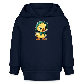 Kleine süße Ente, Babyente - Baby Organic Hoodie Baby Cruiser von Stanley/Stella - Navy - Vorne