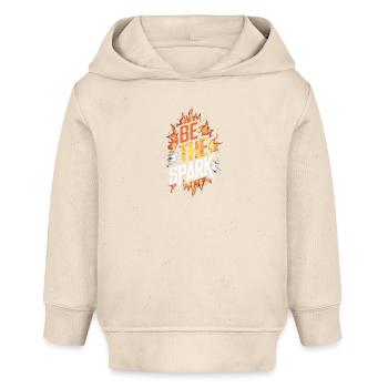 Soyez l’étincelle - Sweat à capuche bébé bio Stanley/Stella - écru doux - Devant