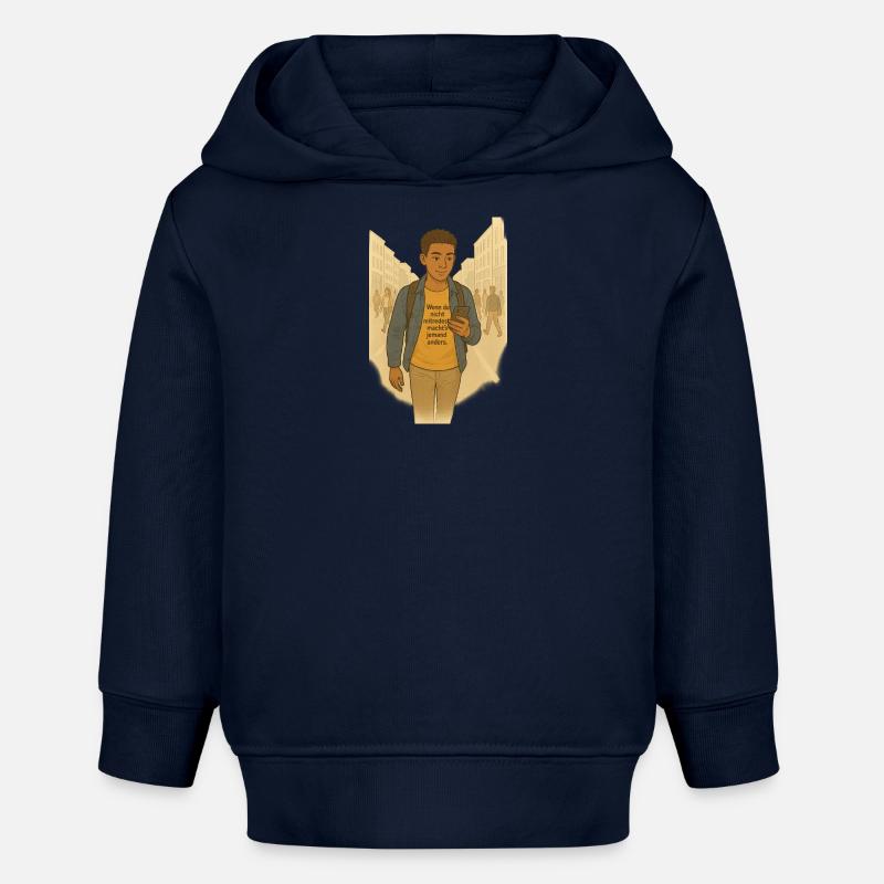 Participation confiante - Sweat à capuche bébé bio Stanley/Stella - bleu marine