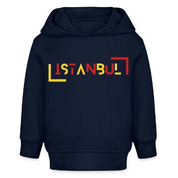 Istanbul Turquie - Sweat à capuche bébé bio Stanley/Stella - bleu marine - Devant