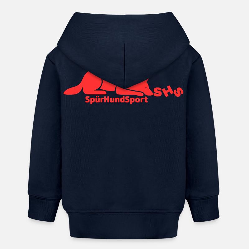 Logo SHS rouge - Sweat à capuche bébé bio Stanley/Stella - bleu marine
