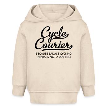 Coursier à vélo - Sweat à capuche bébé bio Stanley/Stella - écru doux - Devant
