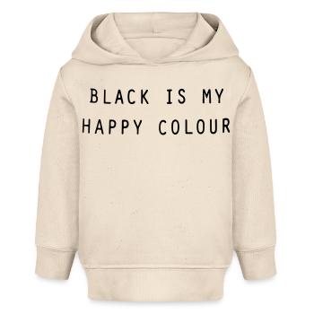 black is my happy color - Baby Organic Hoodie by Stanley/Stella - soft Ecru - Front