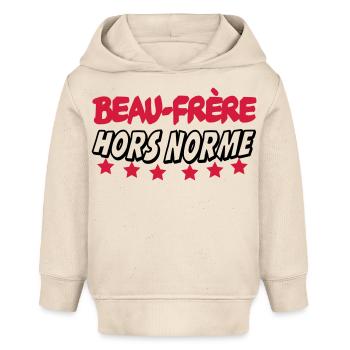 Beau Frère HORS NORME - Sweat à capuche bébé bio Stanley/Stella - écru doux - Devant