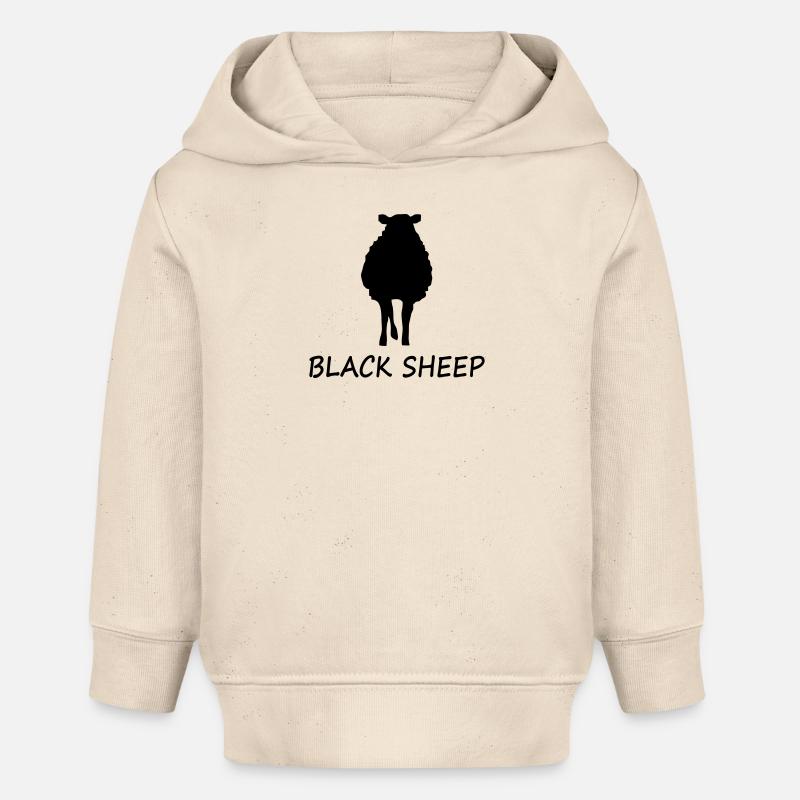 Mouton noir - Sweat à capuche bébé bio Stanley/Stella - écru doux