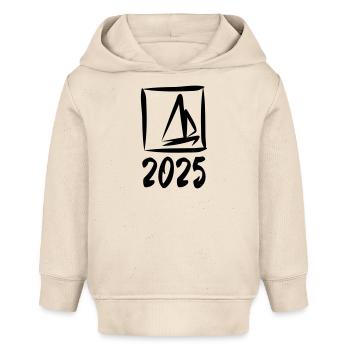Boot fahren 2025, Urlaub 2025, Segelboot 2025 - Baby Organic Hoodie Baby Cruiser von Stanley/Stella - Natur - Vorne