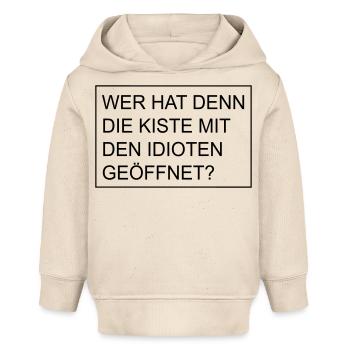 Kiste mit Idioten - Baby Organic Hoodie Baby Cruiser von Stanley/Stella - Natur - Vorne