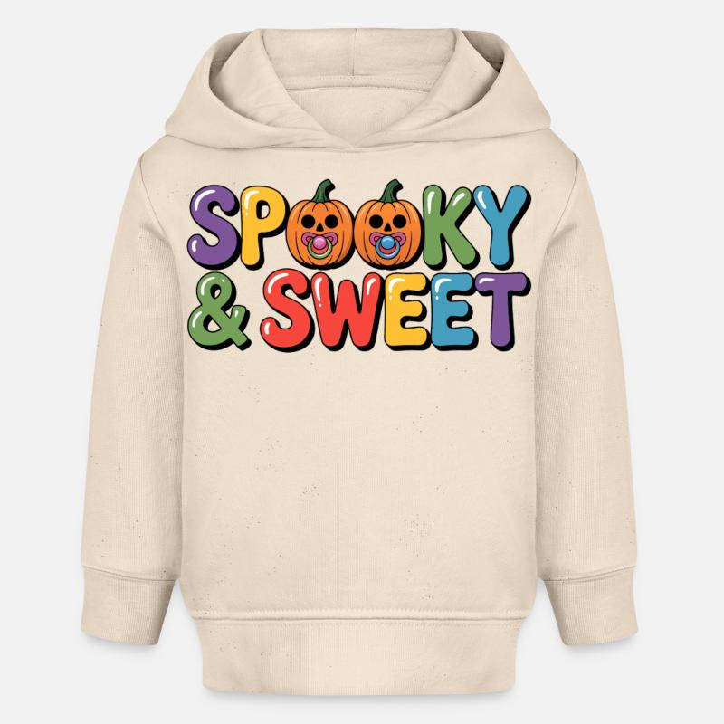 Halloween effrayant et doux - Sweat à capuche bébé bio Stanley/Stella - écru doux