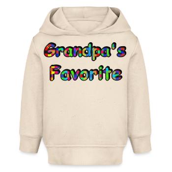 Le préféré de grand-père – Un design mignon pour bébé et tout-petit - Sweat à capuche bébé bio Stanley/Stella - écru doux - Devant