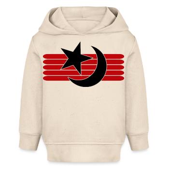 Baby Mond Sterne Schlafen Motive Süßer Strampler - Baby Organic Hoodie Baby Cruiser von Stanley/Stella - Natur - Vorne