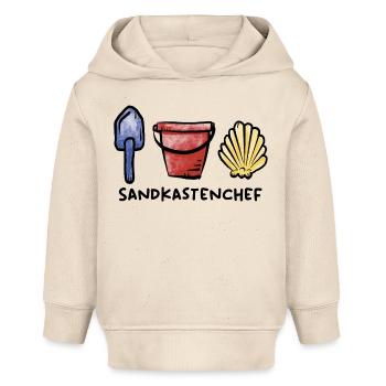 Sandkasten Chef / Spielzeug / Spielplatz / Sommer - Baby Organic Hoodie Baby Cruiser von Stanley/Stella - Natur - Vorne