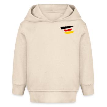 Deutschlandflagge Style - Baby Organic Hoodie Baby Cruiser von Stanley/Stella - Natur - Vorne