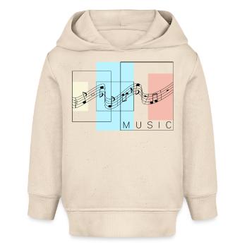 Musik und Pop Art. Ich liebe Musik. - Baby Organic Hoodie Baby Cruiser von Stanley/Stella - Natur - Vorne
