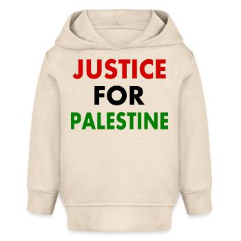 Justice for palestine - Sweat à capuche bébé bio Stanley/Stella - écru doux - Devant