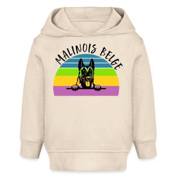 malinois belge Rtero malinois belge - Sweat à capuche bébé bio Stanley/Stella - écru doux - Devant