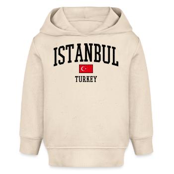 Istanbul Turkey Flag Motif Graphic - Baby Organic Hoodie by Stanley/Stella - soft Ecru - Front